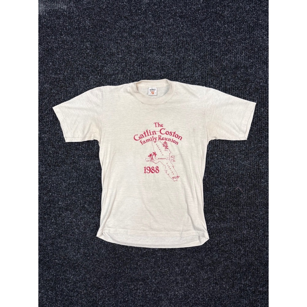 Vintage 1988 Catlin-Coston Family Reunion T-Shirt Sunbelt Sportswear Medium 80s